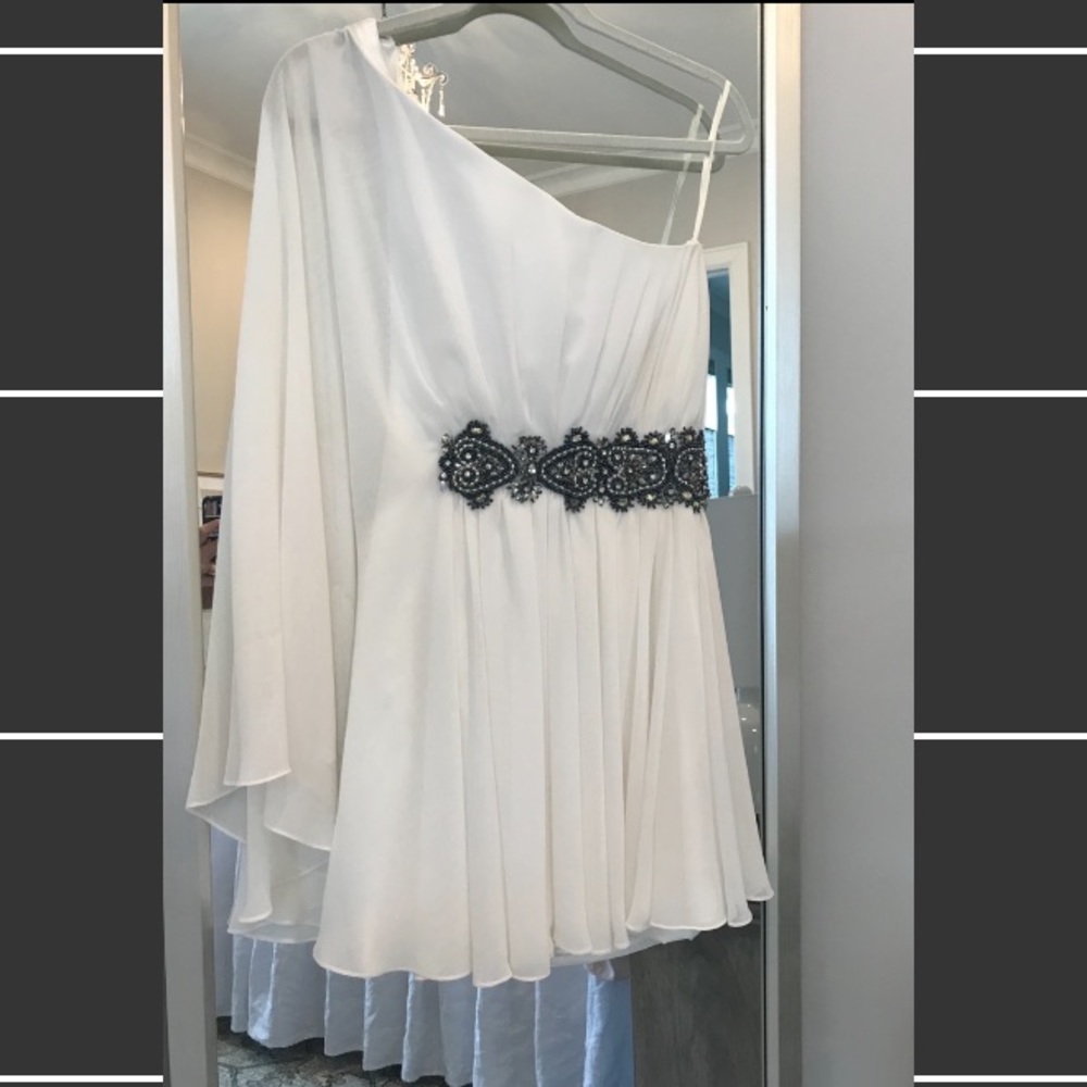 Jovani One Shoulder Drape Dress
